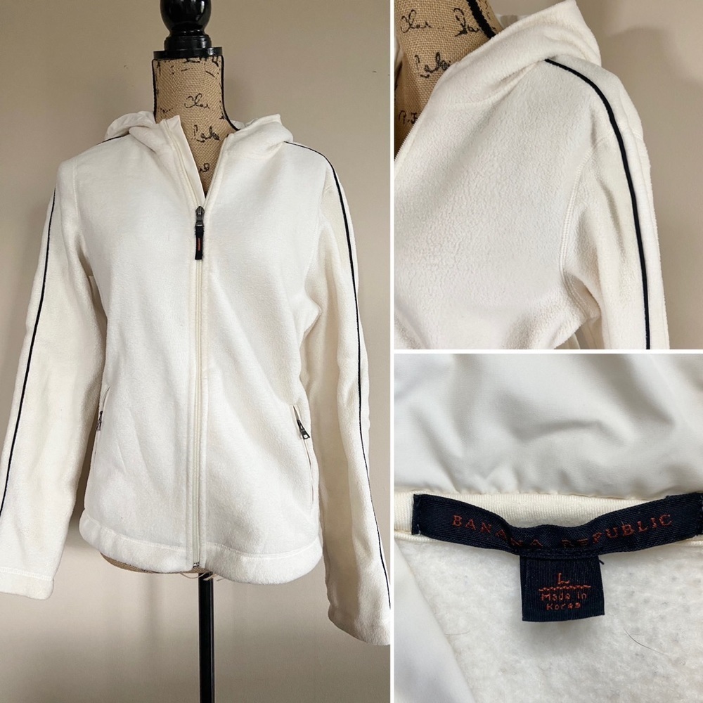 •Banana Republic• full zip fleece hoodie